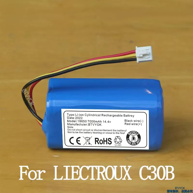 

2020 New 100% Original 14.4v 7000mAh Battery for LIECTROUX C30B Robot Vacuum Cleaner, Free Air Shipping from 1 Piece