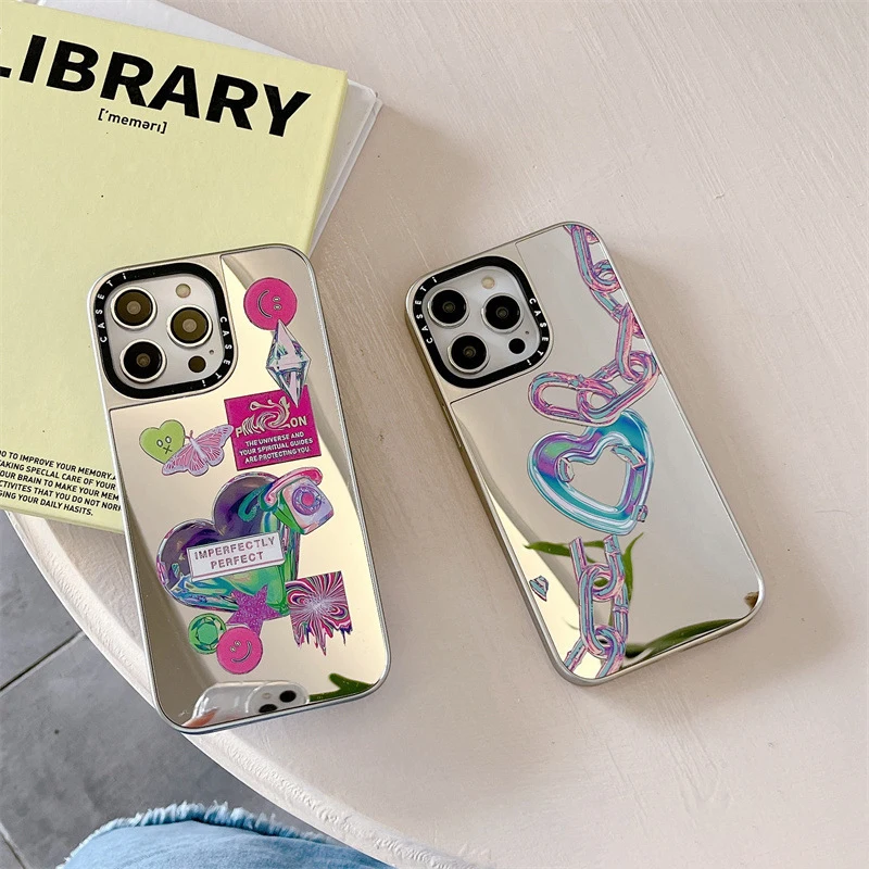 

Fashion Heart Chains High Quality Electroplated Phone Case Cover for IPhone 11 12 13 14 Pro Max Case for IPhone 14 Pro Max