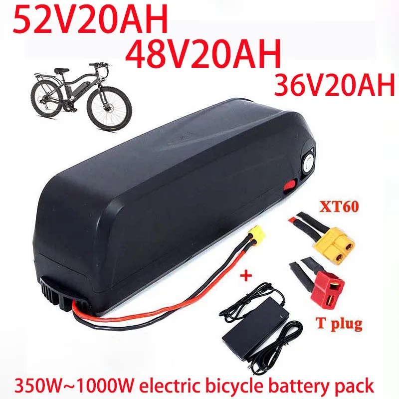 

18650 Ebike battery 36V 48V 52V/20ah Hailong tube electric bicycle battery pack, applicable to Bafang 250W 350W 500W 750W 1000W