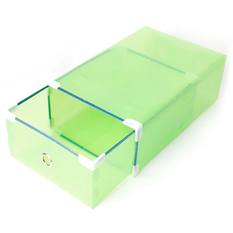 

Foldable Plastic Transparent Drawer for Case Shoe Storage Stackable Box Organize
