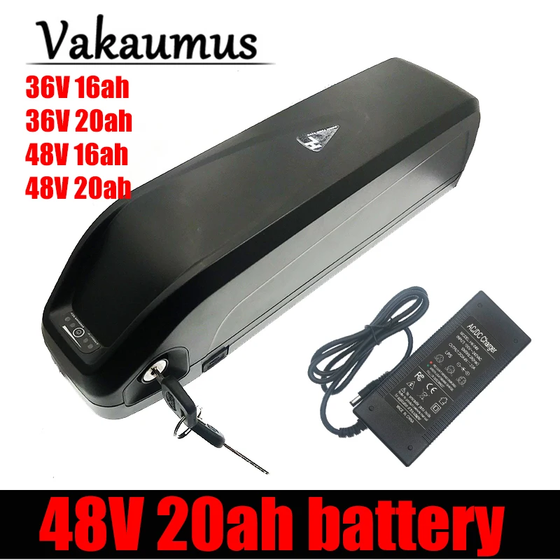 

Vakaumus 48V 20AH Electric Bicycle Lithium Battery 13S Hailong Shell For Scooter Motor Less Than 1000W With 25A BMS And Charger