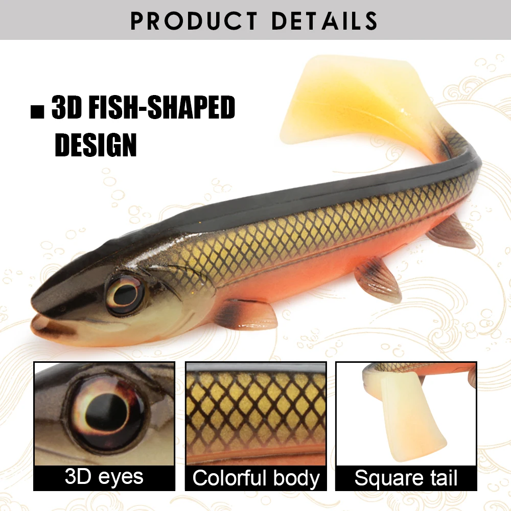 Рыболовная приманка Spinpoler Shad Мягкая 140 мм/180 мм пластиковые приманки свимбейт для