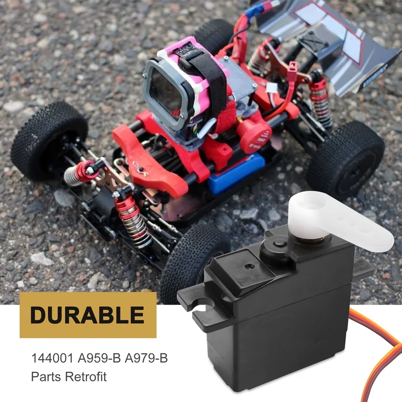 Трехпроводной сервопривод с металлической шестерней для Wltoys 144001 A959-B A979-B RC Off Road Car