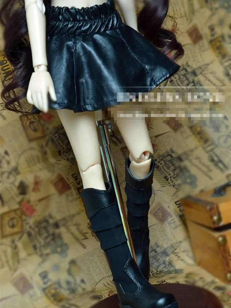 

Модная черная кожаная юбка для BJD 1/4 MSD 1/3 SD13 SD16 Одежда для кукол CWB42