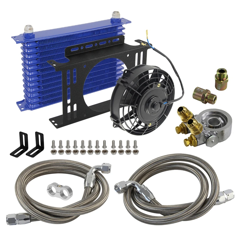 Универсальный 13-рядный масляный радиатор AN10 80 °C Адаптер фильтра термостата 3/4x16UNF