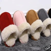 comwarm winter warm plush slippers women and men comfortable non slip soft eva sole fuzzy slippers womens cotton house shoes