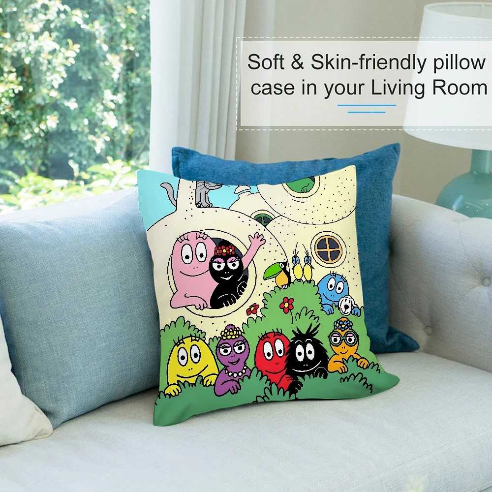 Милая наволочка с рисунком B-BarbapPS короткие плюшевые наволочки декоративный