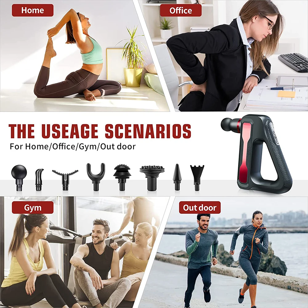 32 скорости массажный пистолет для глубоких тканей Электрический массажер шеи