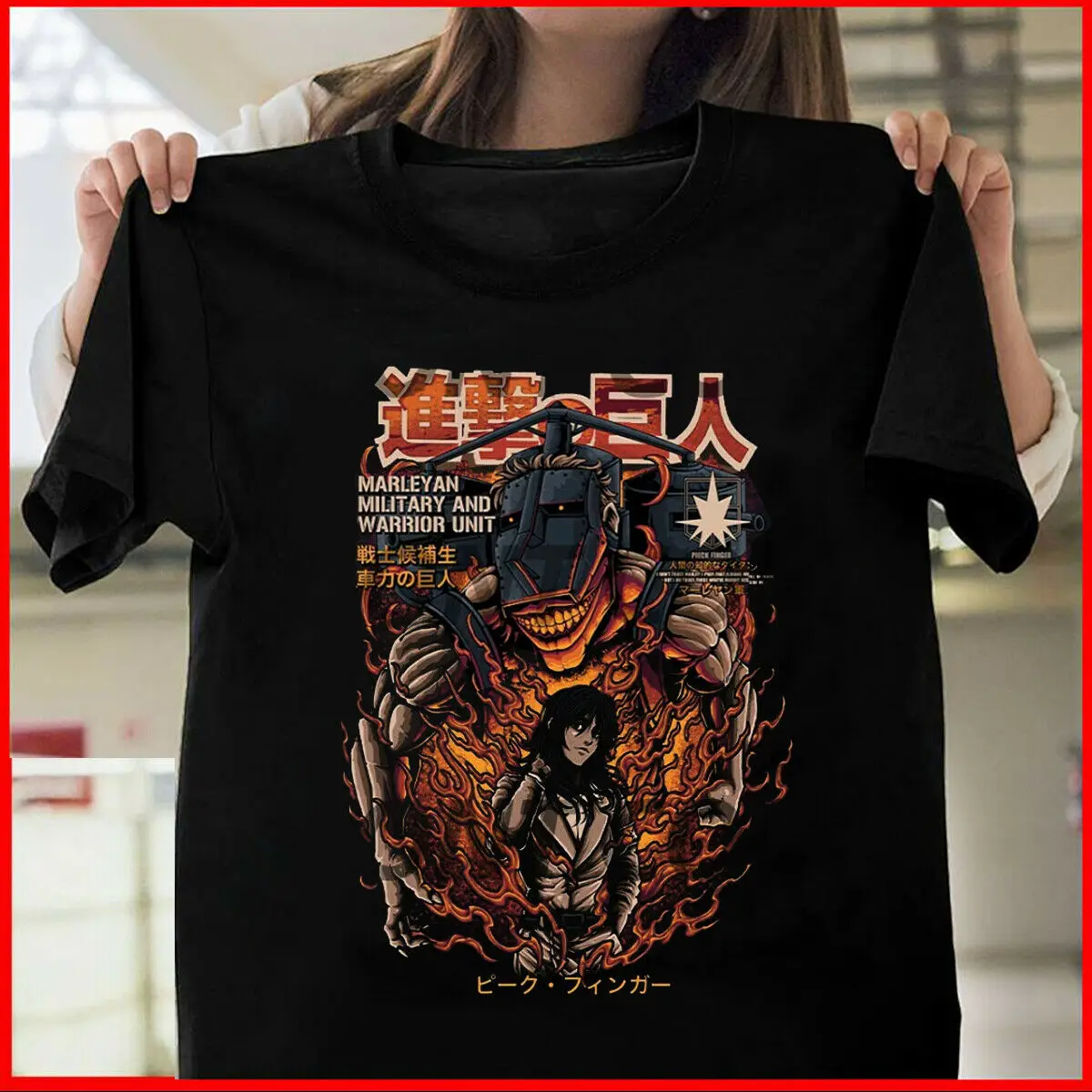 

Vintage Pieck Finger Attack on Titan Anime T Shirt Size S_3XL