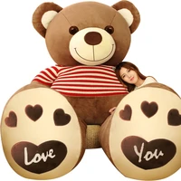 nice high quality 2 colors teddy bear with sweater stuffed animals plush toys doll pillow kids lovers birthday baby gift