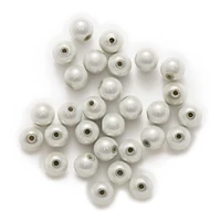 white pearlescent mixed acrylic round beads spacer findings jewelry making sewing headwear clothing shoe hat home decor 4 20mm