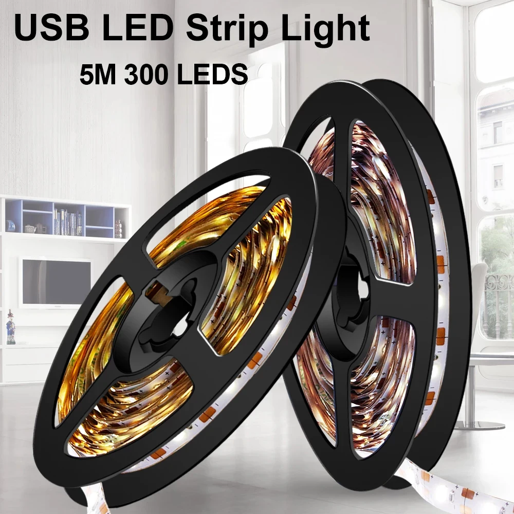 Led Strips Llight USB 5V TV LED Backlight Ampoule 5M Flexibl