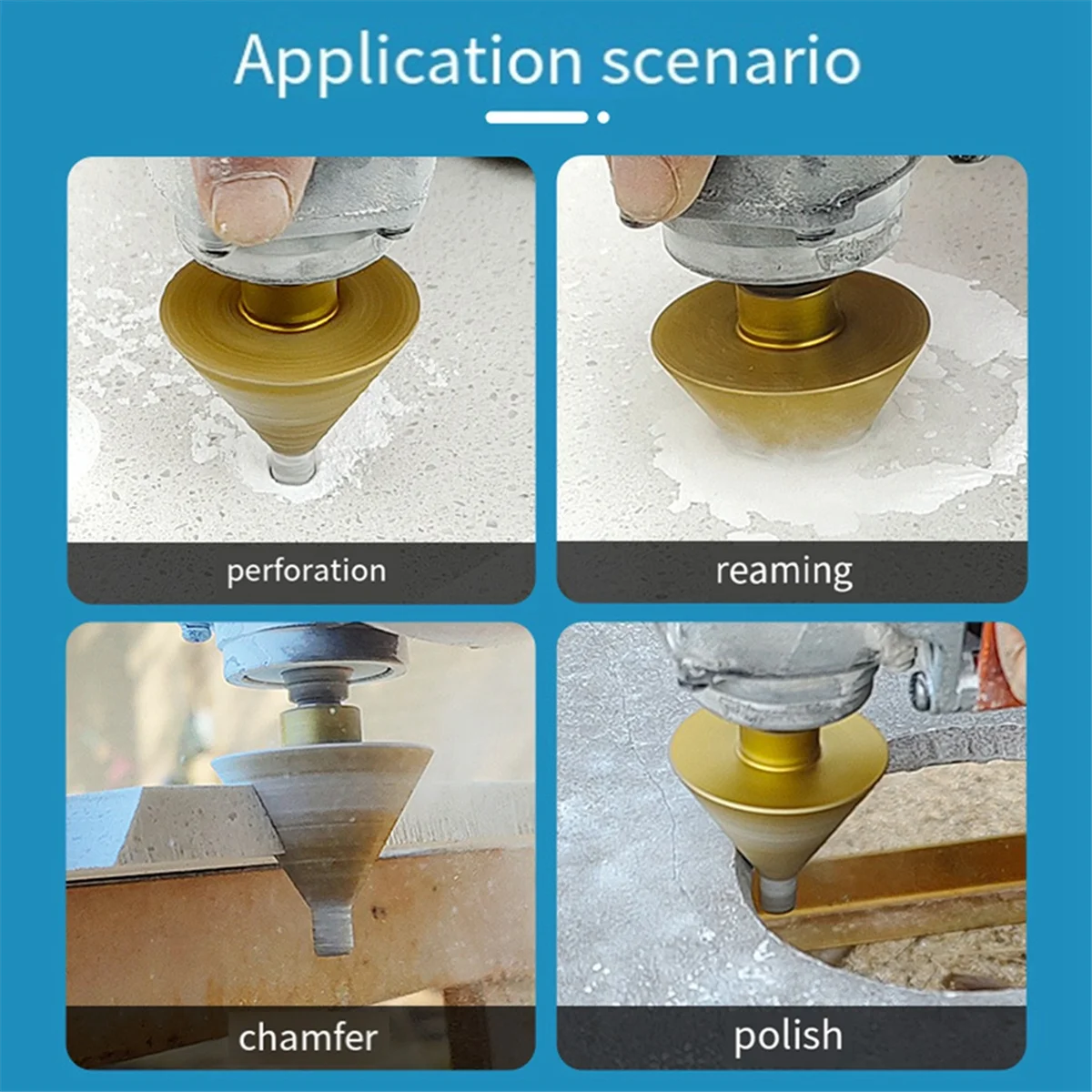 М10 Алмазная коническая фаска сверло для отверстий режущая Полировка