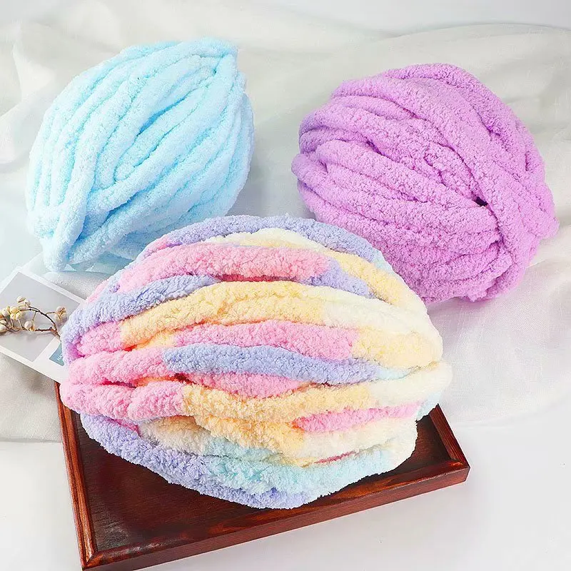 

250g Big Yarn Sweet Soft Cotton Baby Knitting Wool Yarn Thick Yarn Fiber Velvet Yarn Hand Knitting Crochet Yarn for DIY Sweater