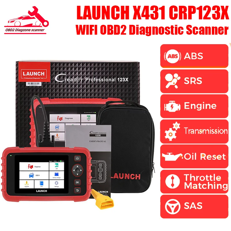 

LAUNCH X431 CRP123X OBD2 сканер WIFI ENG AT ABS SRS считыватель кодов Автомобильные диагностические инструменты бесплатное обновление Автомобильные инструм...