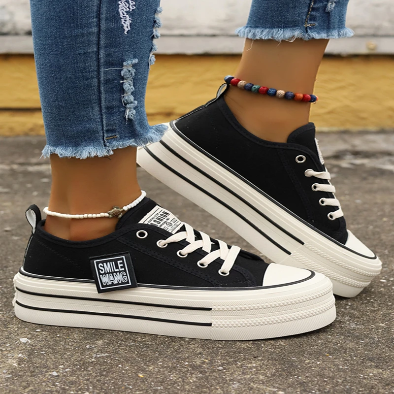 Новинка стильные износостойкие кроссовки на толстой подошве с круглым носком и