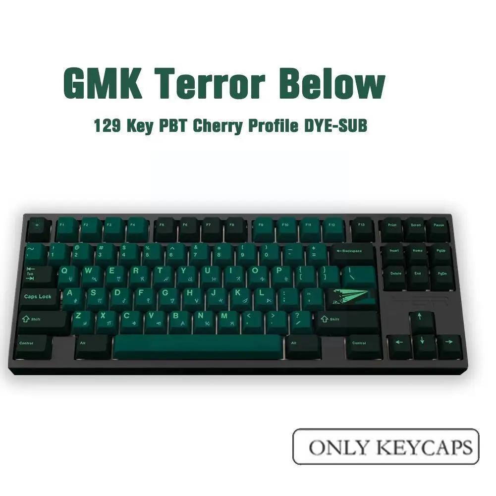 

129 Keys Gmk Terror Keycaps Profile Pbt Dye-sub Keycap For Mx Switch Mechanical Keyboard With Enter 6u 6.5u 7u Spacebar P6f8