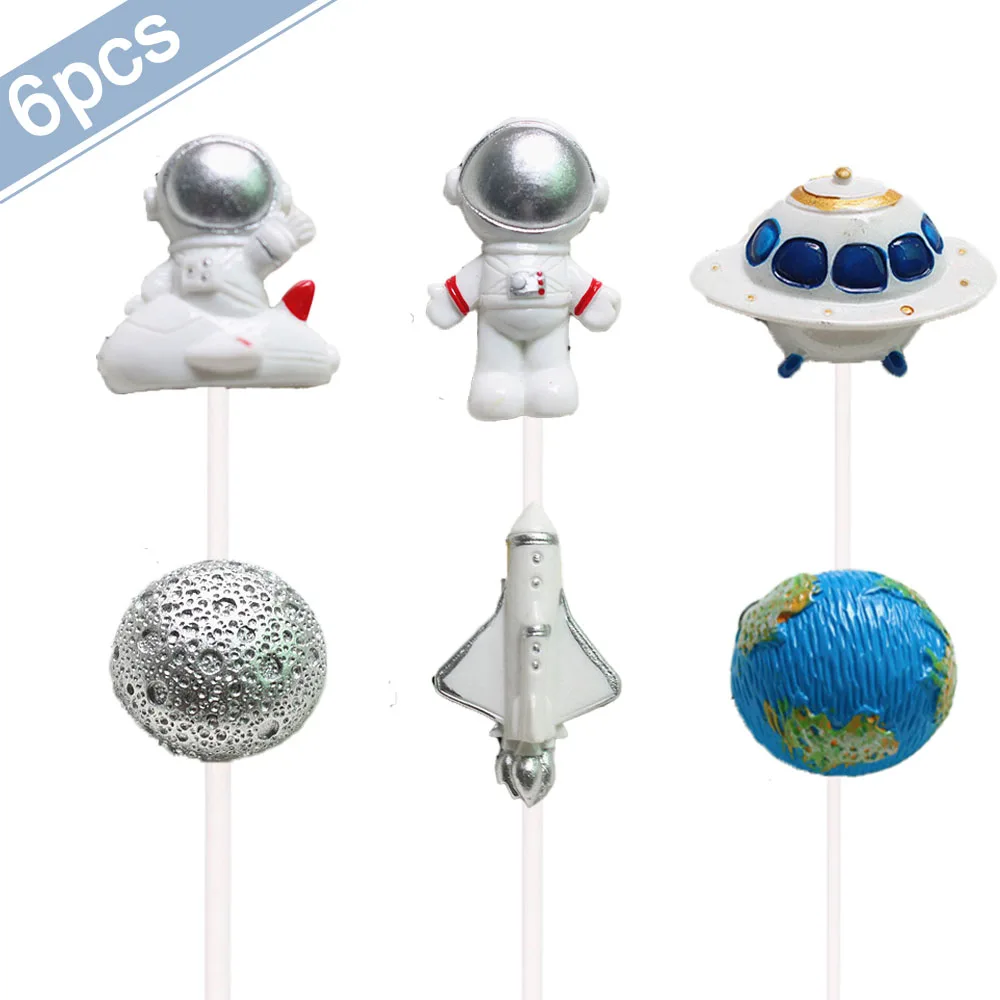 

Космонавт топперы для торта, 6 шт.