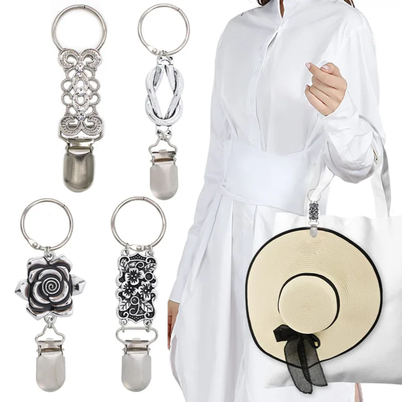 

Metal Hat Clip Outdoor Travel Handbag Luggage Scarf and Hat Cinch Clip Attacher Multifunctional Hat Clip on Bag Hat