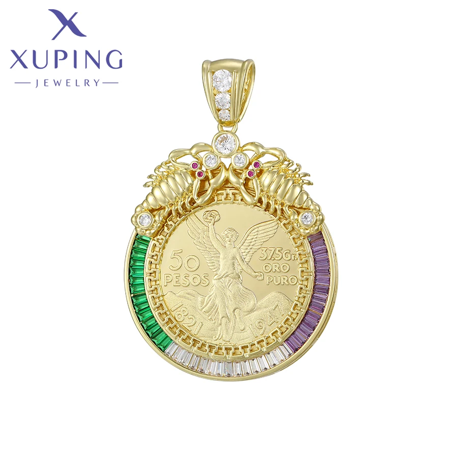 

Xuping Jewelry Vintage Fashion Mexican Peso Charm Design Pendant 33130