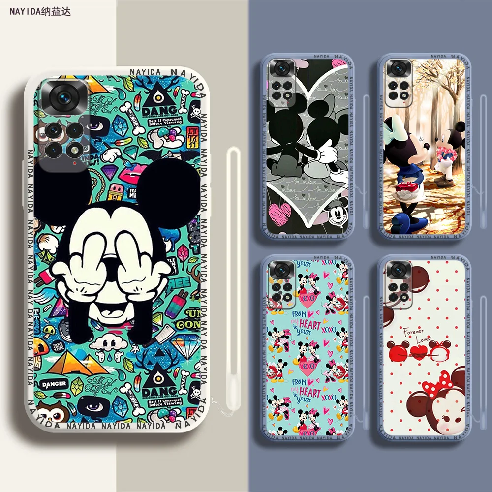 

Phone Case For Xiaomi Redmi Note 12 11 12S Pro Plus 12c 11a 4G 5G Soft Silicone Cover Mickey Minnie