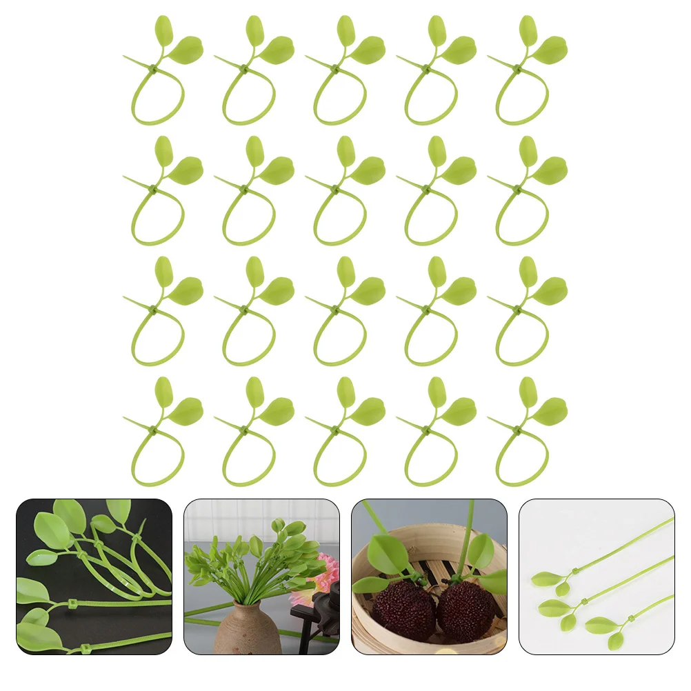 

100 Pcs Green Tie Tree Tie Cable Cord Ties Electrical Cords Wire Tie Green Plants Fixing Wire Link Cable Tie