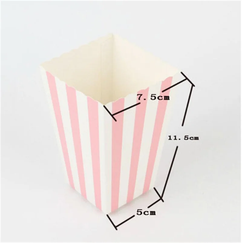 Новинка 6/12 шт. коробка для попкорна в розовую точку полоску |