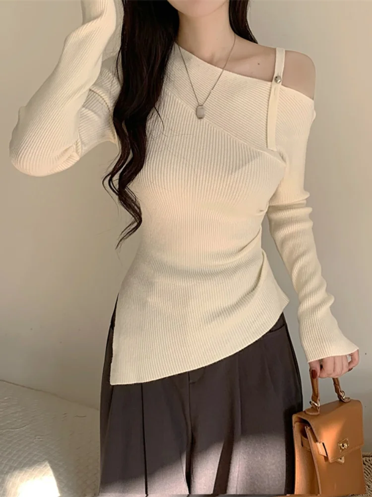 SMTHMA Новый осенне-зимний корейский темпераментный сексуальный асимметричный