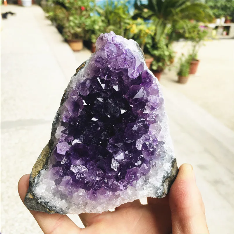 

Natural Amethyst Stone Geode Crystal Cluster Home Decoration Raw Quartz Minerals Real Uruguay Amethyste Spiritual Chakra Reiki