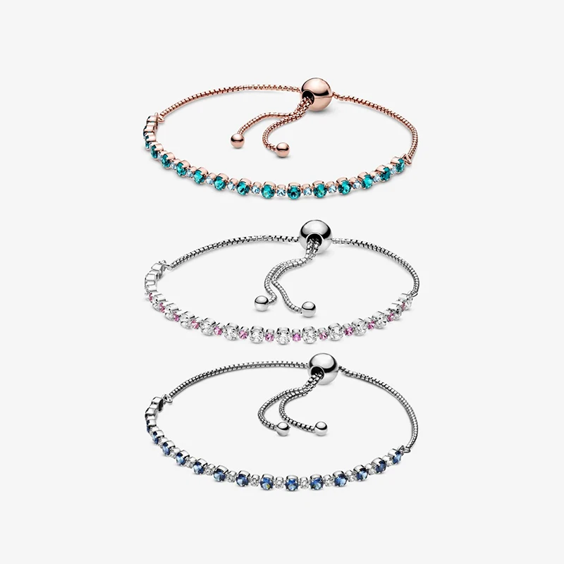 

2020 New Original High Quality Summer Ocean Series Sparkling Tennis Bracelet Female Fashion Simple Charm Holiday Gift