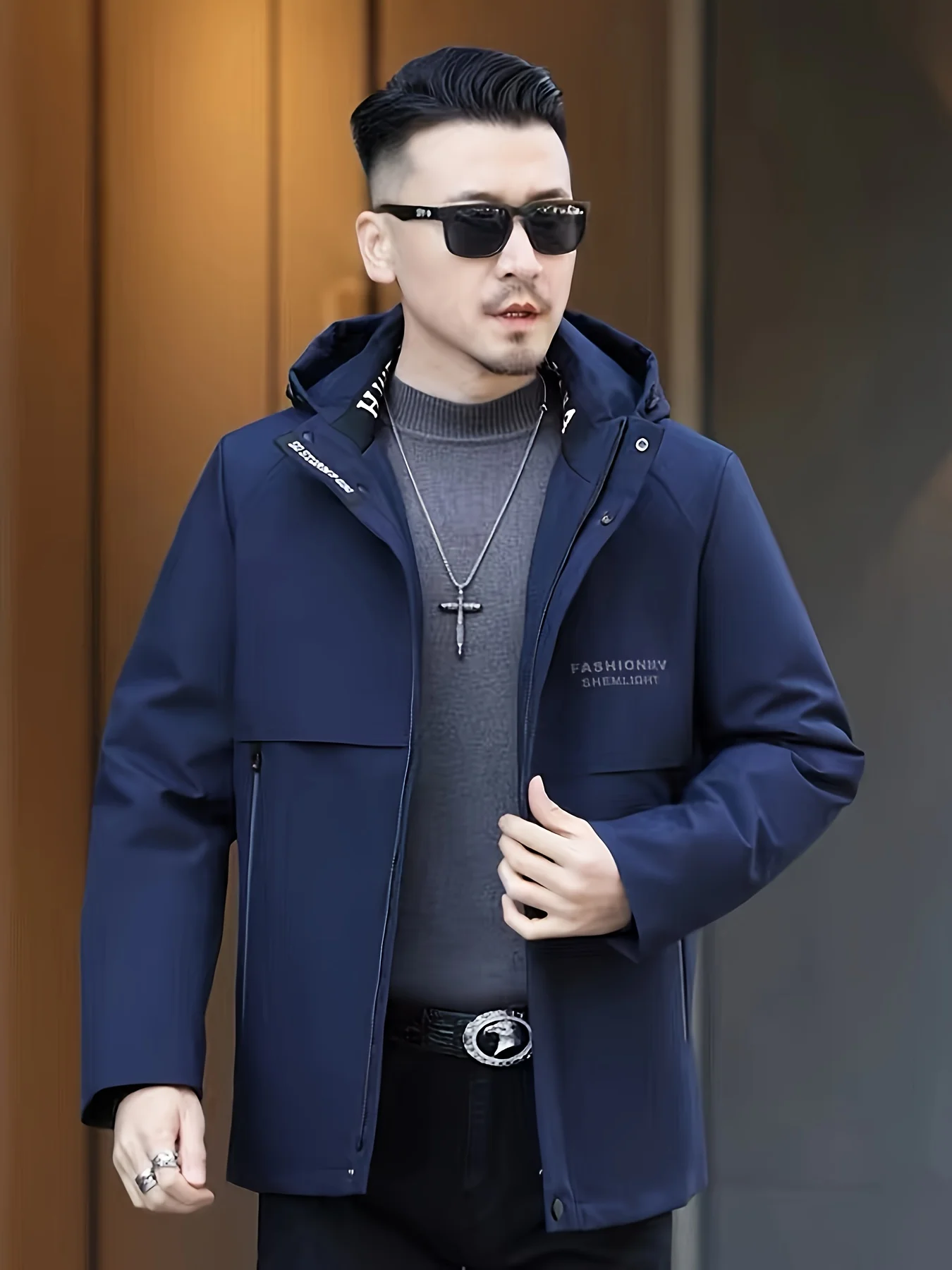 2022 New Men's Winter Jacket Stylish Coat Windproof and Warm Male Brand Parka Mid-Length Casual Cotton Coat