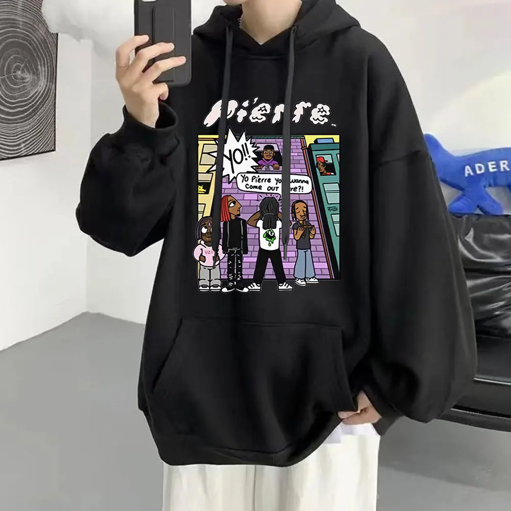 

Anime Cartoon Style Playboi Carti Hoodies Men 2022 Winter Casual Tracksuit Trend Hoodie Hip Hop Black Pullover Trend Sportswear