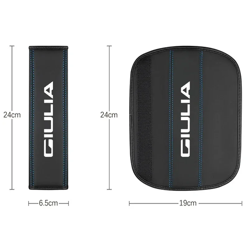 Кожаные Наплечные Чехлы для ремня безопасности Alfa Romeo Giulia Giulietta 159 147 156 166 Stelvio 2 шт.