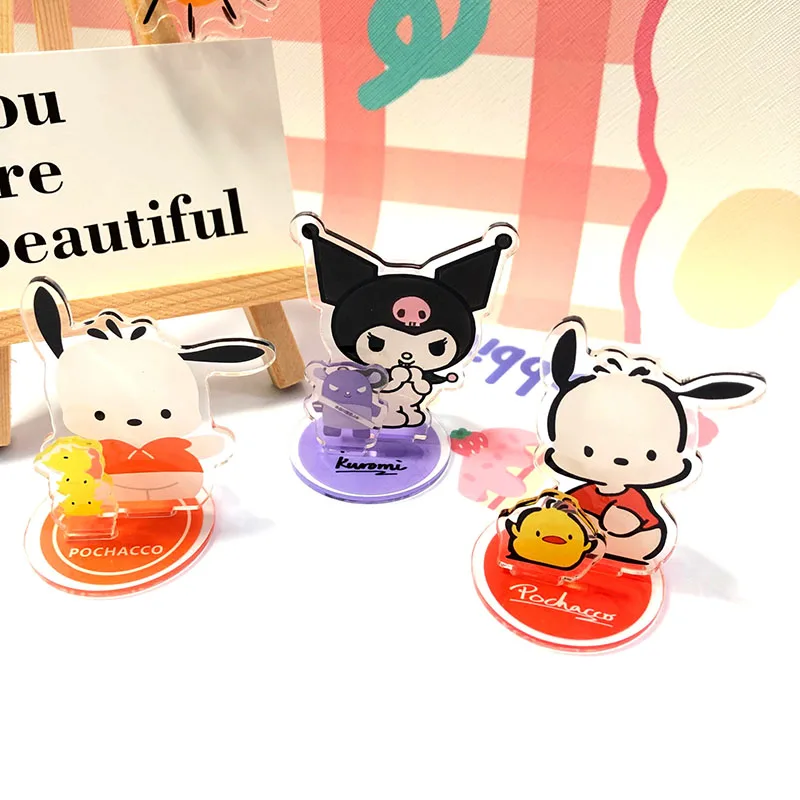 

Cartoon Sanrio Kuromi Pochacco Memo Clip Vertical Bracket Cute Multifunctional Ornament Folder Learning Office Supplies Gift