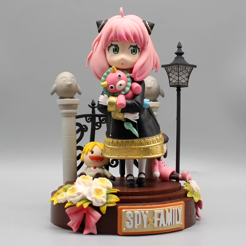 

Anime Spy X Family Action Figure Anya Forger Replaceable Head Figurine Toys GK Statue PVC Collection Model Doll Gift for Kids
