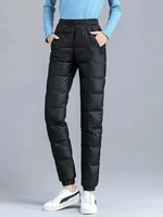 european style female cotton padded winter trousers 2022 new thick warm high waist%c2%a0snow pants for women pantalon femme