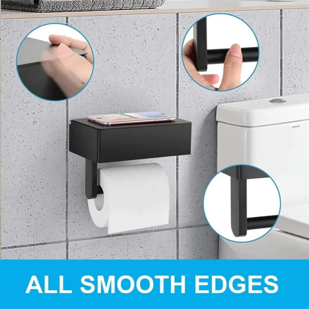 

Kitchen Roll Paper Accessory Self Adhesive Storage Rack No Punching Toilet Paper Holder Corrosion Resistant Punch Free Rustproof