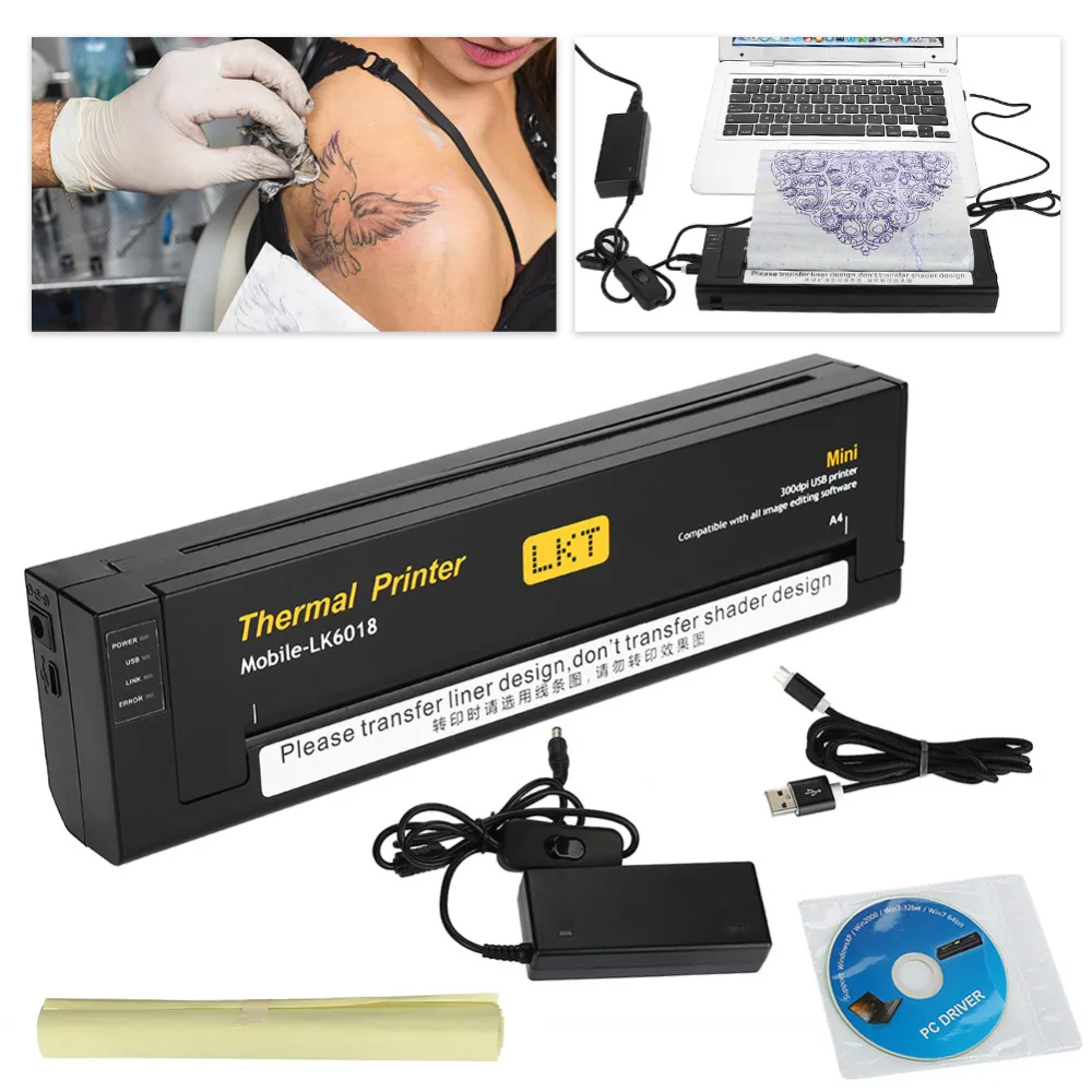 

Tattoos Transfer Machine Printer Drawing Thermal Stencil Maker Copier for Temporary Tattoo Transfer Paper Supplies Microblading