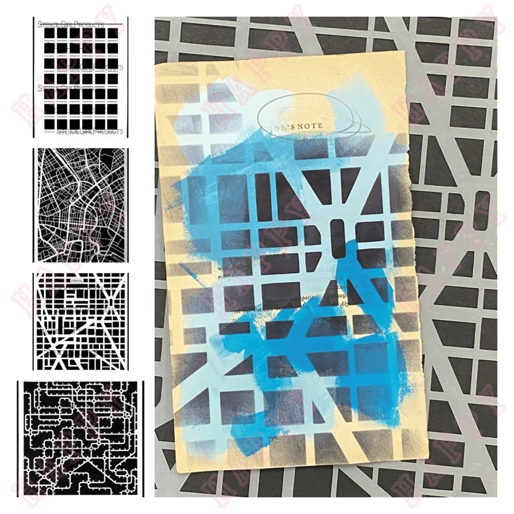

2022 New City Maps and Subway Maps Metal Cutting Stencil Diary Scrapbooking Easter Craft Engraving Making Greeting Card Handmade