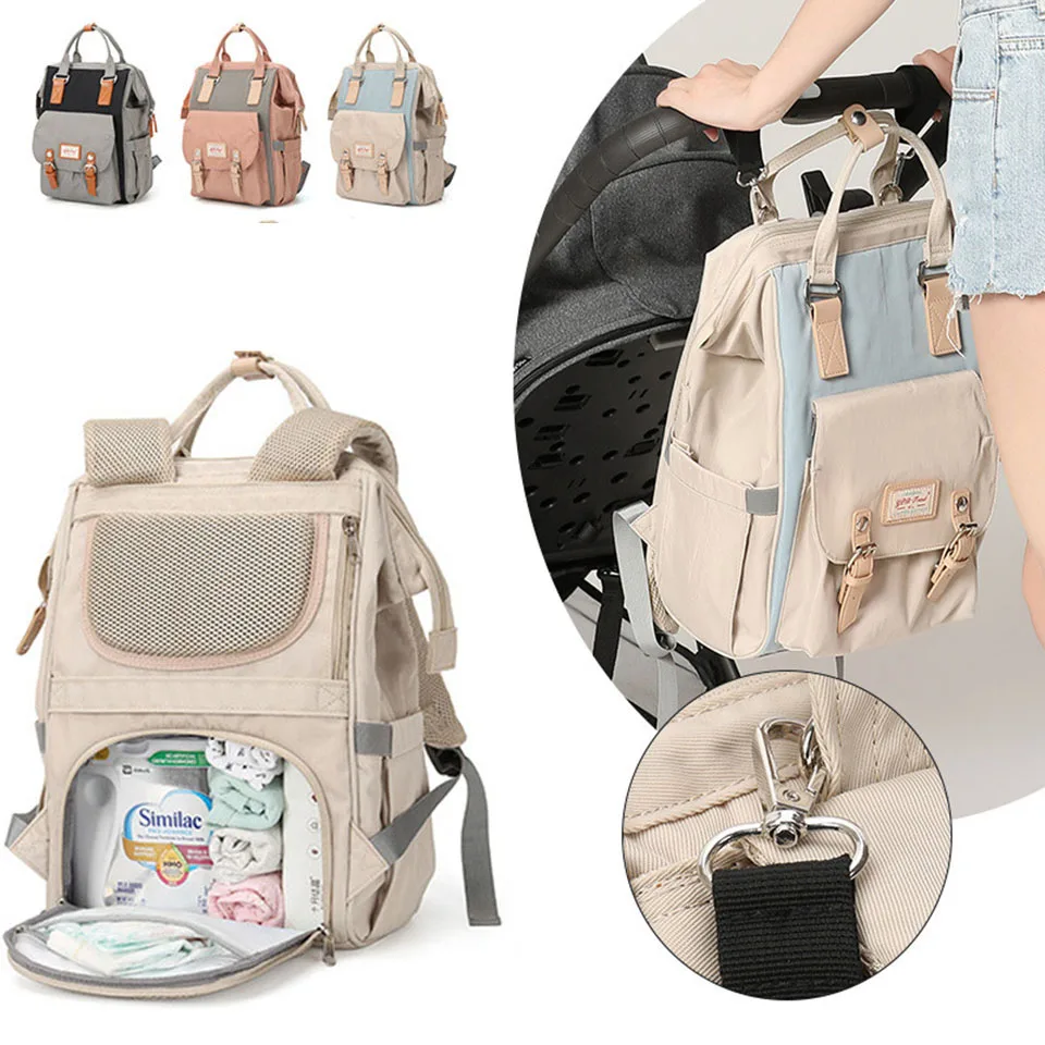 

New Large Capacity Mommy Bag Travel Backpacks Women Nylon Diaper Baby Nursing Bag Female Handbag Multifuction Backpack Mochila