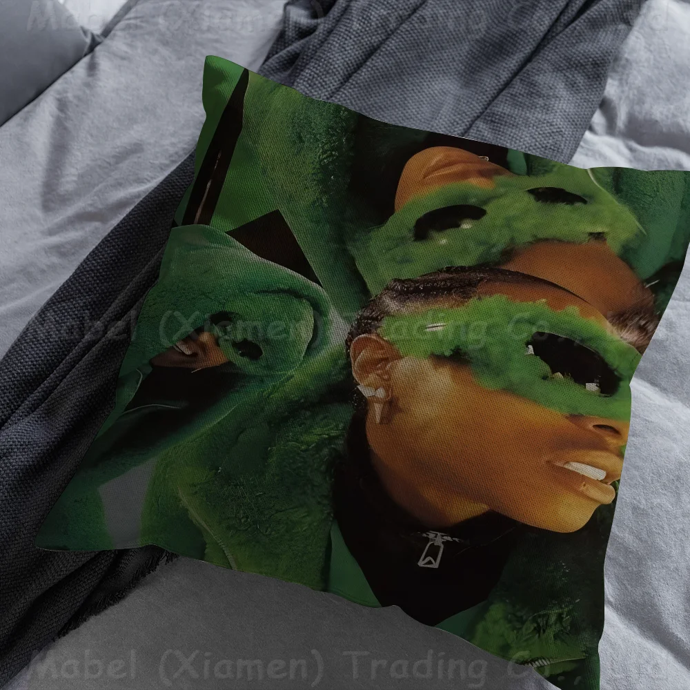 Music Album Star Asap Rocky Hip Hop Pillow Cover Design Cushion Decor Holiday Decorati