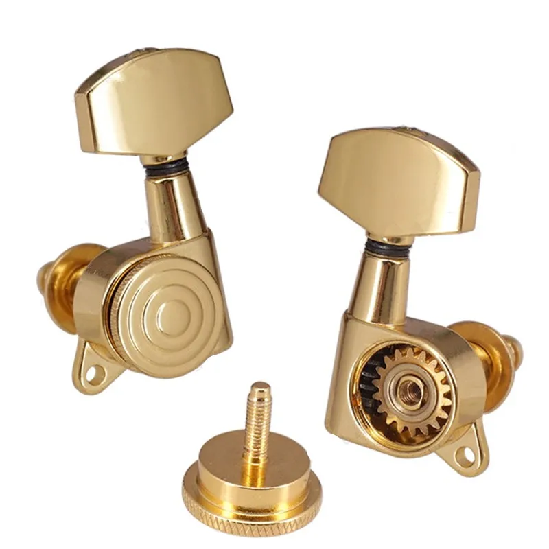 

One Set Gold Locked String Guitar Tuning Pegs Keys Tuners Machine Heads For Acoustic Electric Folk Accessories Parts