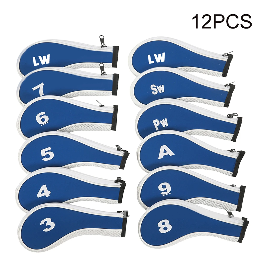 

12pcs Anti Scratch Soft With Number Protective Universal Gift Neoprene Lightweight Golf Club Head Cover Zipper Closure Dustproof