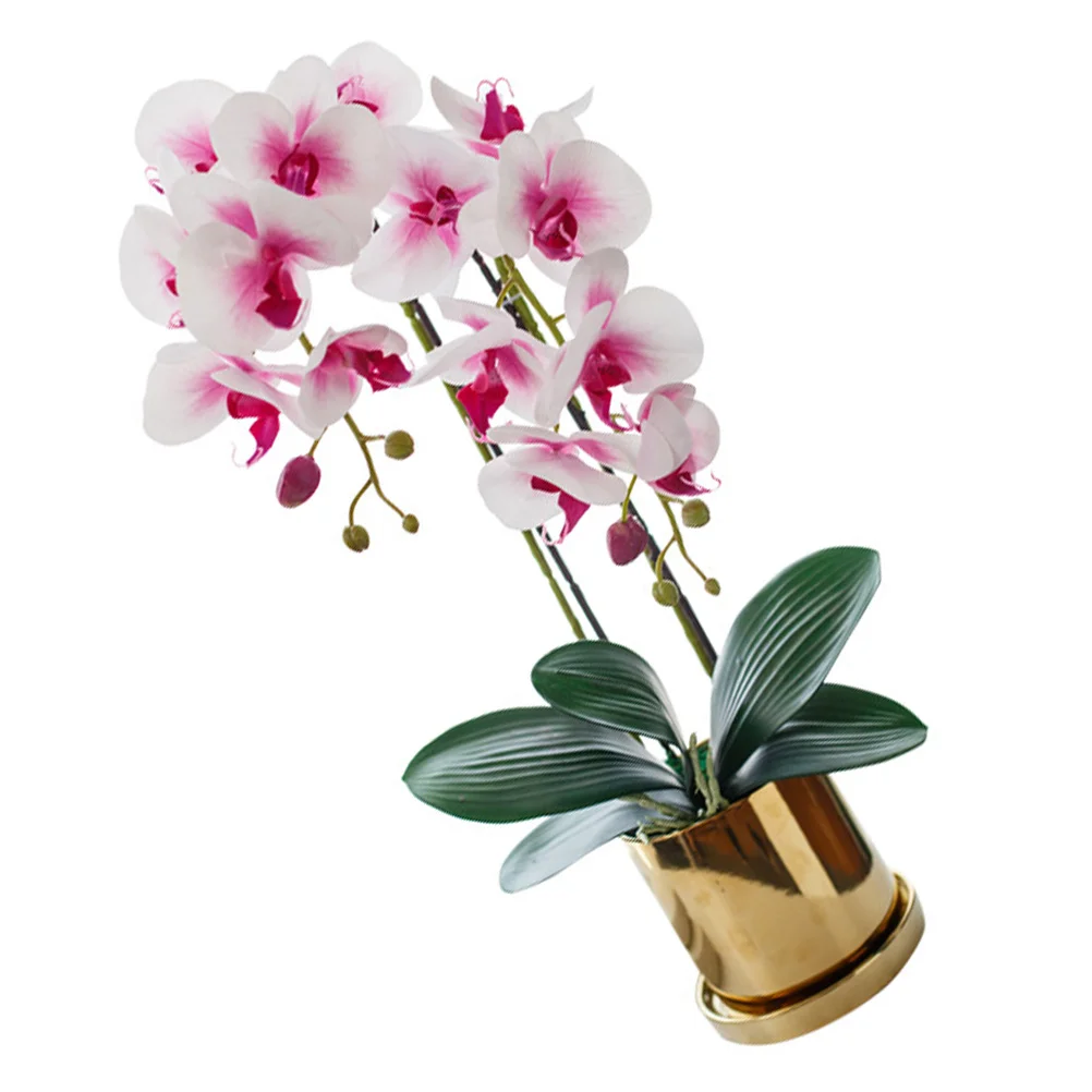 

Faux Outdoor Plants Simulated Bonsai Wedding Flower Decor Simulation Vivid Phalaenopsis Orchid Bride Seeds