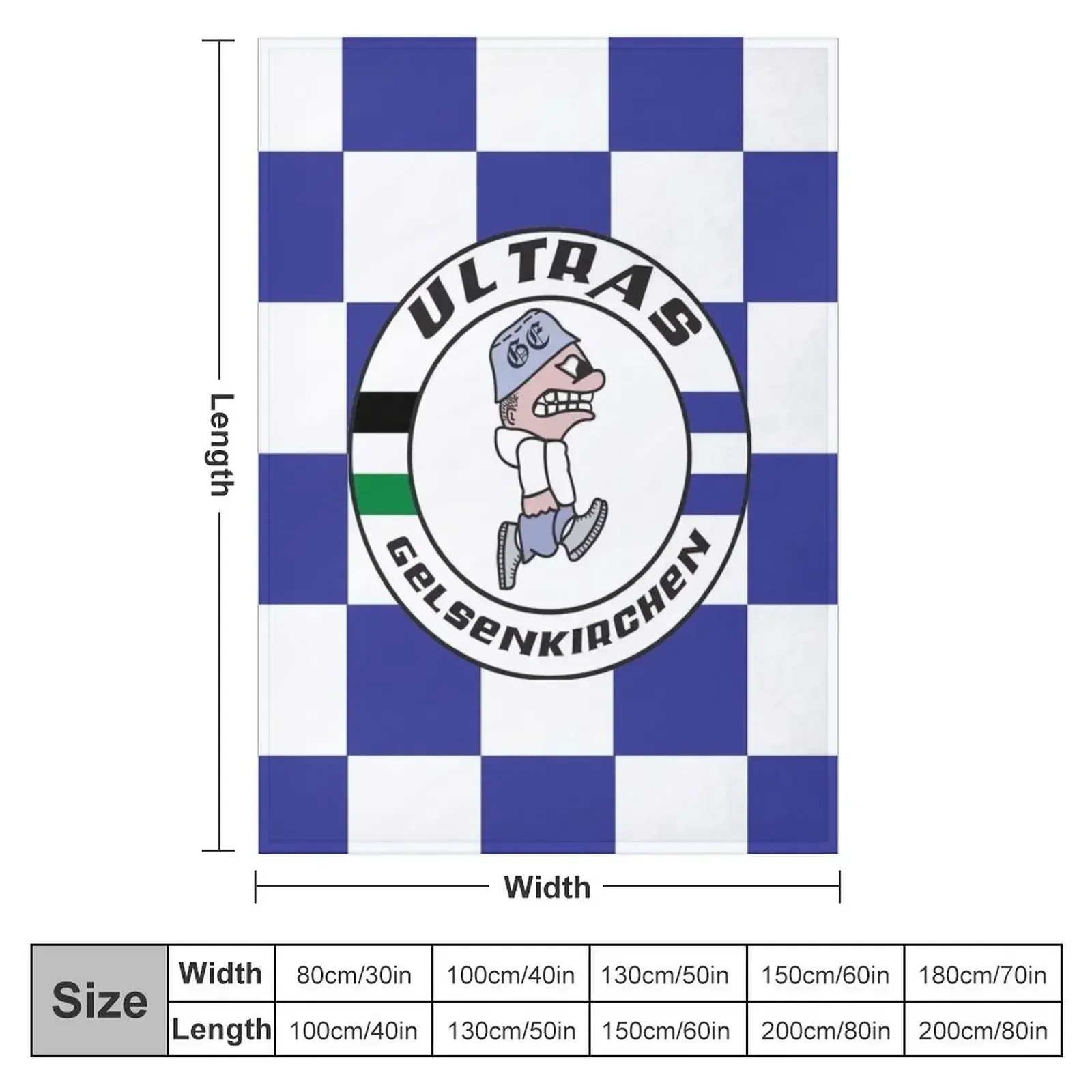 Одеяло Ultras Gelsenkirchen Throw Blanket Thins Персонализированные подарочные одеяла
