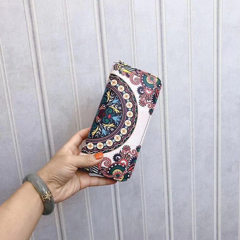 Ethnic Style Fashion Women's Wallet Creative Retro Handheld Bag Exquisite and Practical Girls' Single Pull Bag