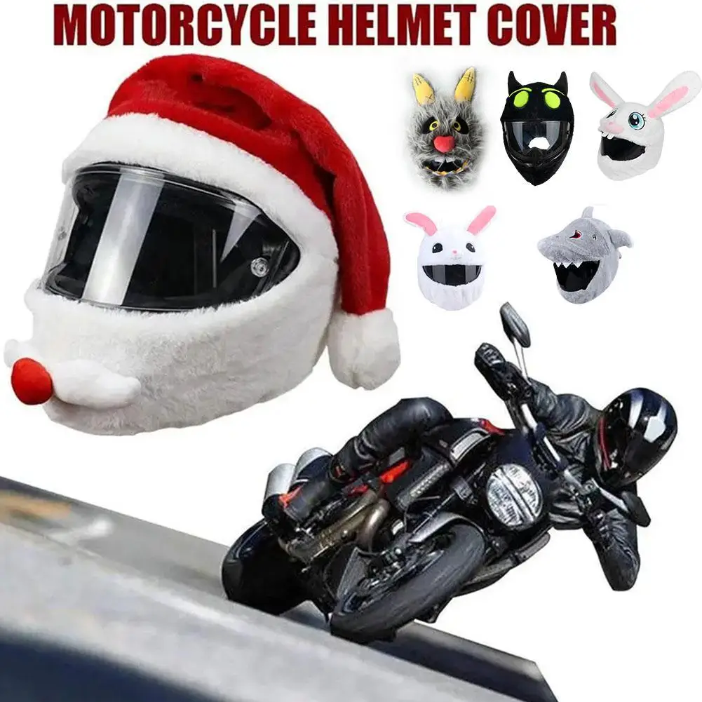 

Защитный чехол для мотоциклетного шлема, забавный мультяшный плюшевый защитный персонализированный Чехол для шлема, шлем, полный Чехол A5U5