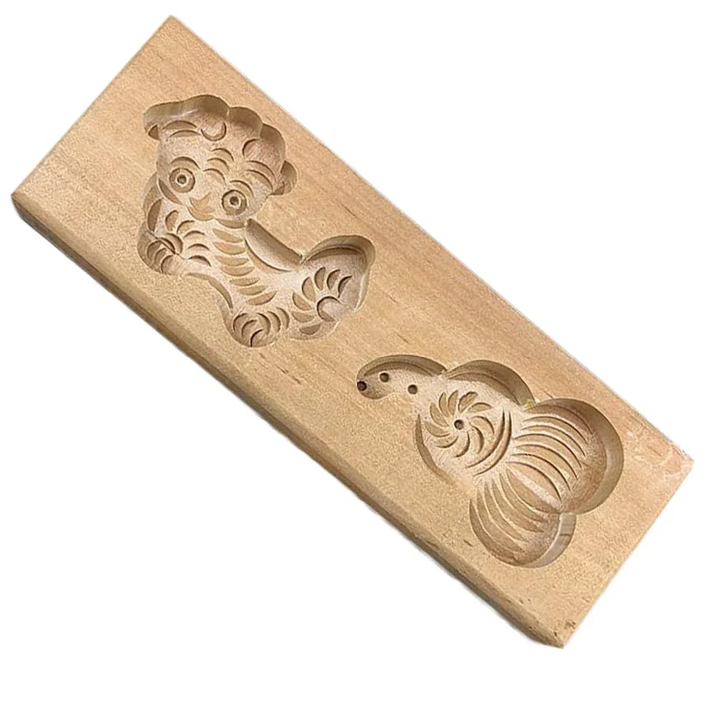 

Wooden Mooncake Mold Pastry Mold Bean Paste Cake Baking Tools Dog Cucurbit 40g