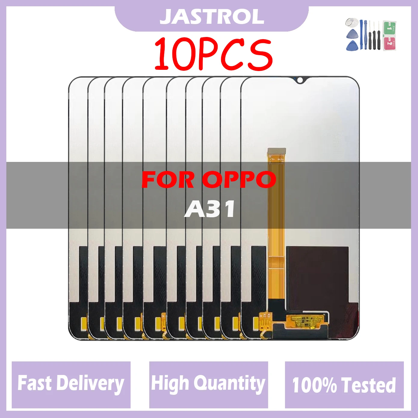 

10Pcs 6.5'' LCD Display For OPPO A31 2020 CPH2015 CPH2073 CPH2081 CPH2029 CPH2031 LCD display touch screen digiziter with frame