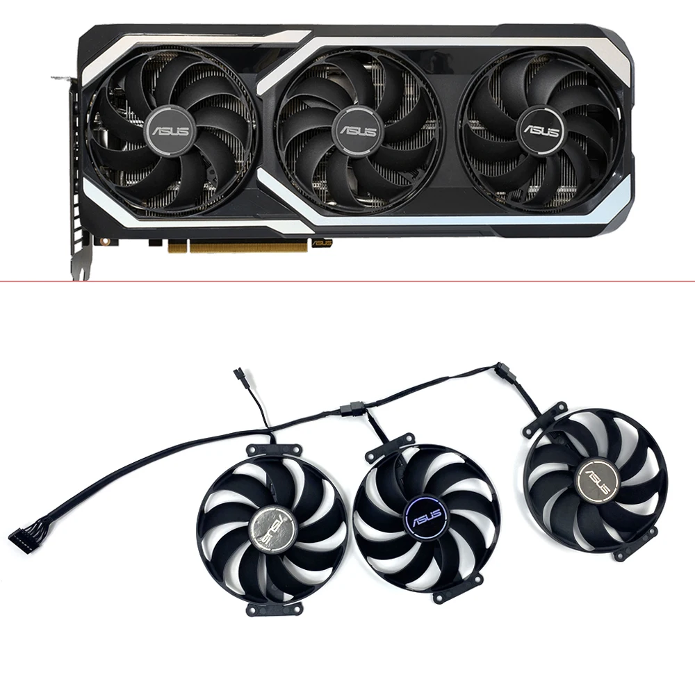 Вентилятор для игровой видеокарты ASUS ATS RTX3060TI RTX 3070, 3 шт., 90 мм, 7PIN, T129215BU, GeForce RTX3070, RTX3060 TI